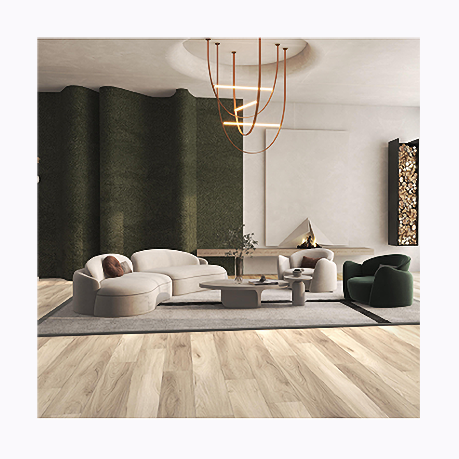 MGM86402L-002 de planche de vinyle imperméable SPC