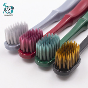 แปรงสีฟันสำหรับผู้ใหญ่พร้อมหัวแปรงขนาดใหญ่ ด้ามจับสีสันสดใส แปรงสีฟันแบบใช้มือสำหรับการแปรงฟัน ทำความสะอาดฟัน - Product Image 2