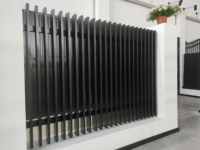 Sistema de Puerta Metálica de Aleación de Aluminio de 8 pies con Recubrimiento de Polvo Negro y Cercado de Seguridad para Rancho y Jardín
