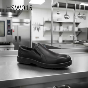 ZYF, Zapatos de Seguridad Antiestáticos Blancos/Negros para el Trabajo, Zapatos de Seguridad para Servicios de Alimentos con Diseño de Puntera Reforzada, Zuecos de Seguridad para Chefs HSW015 - Product Image 2
