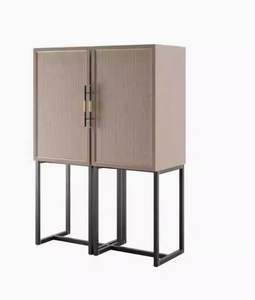 Armoire à <span class=keywords><strong>vin</strong></span> de bonne qualité salon rétro double porte salle à manger armoire latérale chêne rétro <span class=keywords><strong>casier</strong></span> contre le mur personnalisé - Product Image 2