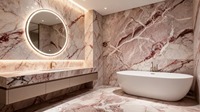 Dalles de marbre rose Picasso naturel de luxe, carreaux de quartz rose poli pour îlots de cuisine, comptoirs et revêtements muraux