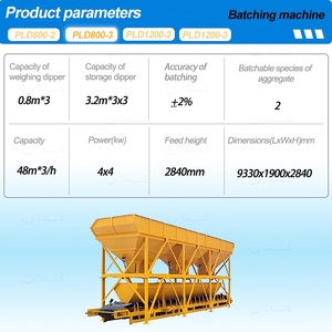 PLD 800 48 M3/h Silo à Aggregats, Silo de Stockage d'Ingrédients, Trémie de Stockage, Bétonnière - Product Image 2