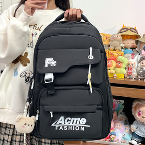 Woman Primary and secondary school students L capacity Dual-shoulder <b>backpack</b> Back support Durable High school student <b>Backpack</b> - Product Image 2