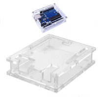 Boîtier universel transparent en acrylique pour carte de développement de taille standard R3/R4, kit d'apprentissage de microcontrôleur, boîte de projet PCB