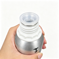 Bouteille en aluminium brillant durable avec bouchon à vis inviolable 200ml 250ml 300ml pour parfum, huile essentielle, soin des cheveux, sérum