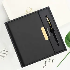 promotional notebook and pen 2022 2023 pretty custom logo printed weekly daily planners in business gift box set