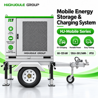 Système de stockage d'énergie mobile HJ 128,6-261,2 kWh 60-120 kW, station de recharge pour véhicules électriques montée sur remorque avec batterie LFP