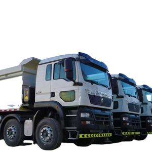Camion à benne basculante HOWO 380HP Euro 2 Diesel d'occasion |   Véhicule minier 4x2 automatique |   Boîte de vitesses FAST à direction à droite |   Caméra arrière | - Product Image 1