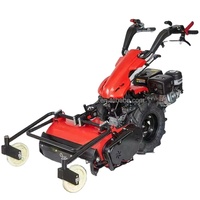 Petite machine agricole multifonctionnelle Mini tondeuse à essence 15hp Power Scythe Mower Tracteur à deux roues motrices Faucheuse à fléaux