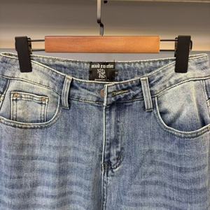 <span class=keywords><strong>Jeans</strong></span> Denim da <span class=keywords><strong>Uomo</strong></span> 2026 di Lusso, Nuovi Pantaloni Ricamati Firmati, Modello Baggy Dritto Hip Hop, Collezione Mixed Emotion - Product Image 3