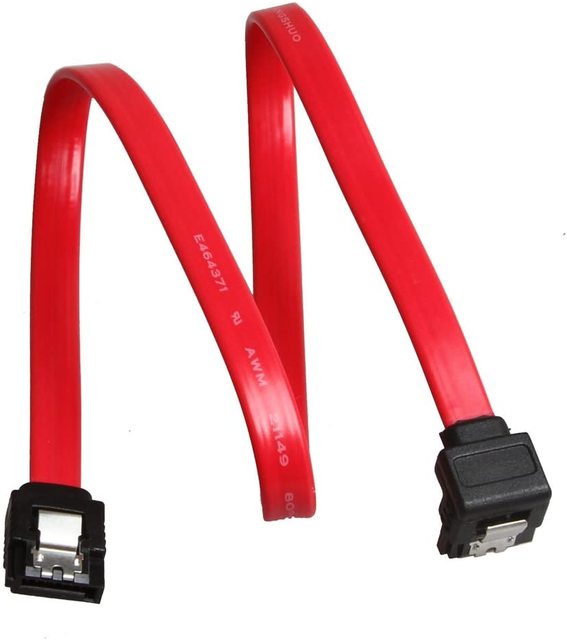SATA3.0 Cable 50CM 90/180 Degree with Locking Latch 6Gbps III Series Compatible with Serial ATA HDD SSD Copper+PVC in Stock