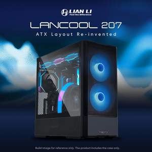 Boîtier d'ordinateur de jeu <span class=keywords><strong>LIAN</strong></span> <span class=keywords><strong>LI</strong></span> LANCOOL 207 ATX Full Tower, panneaux en maille RGB, ventilateurs ARGB/PWM préinstallés, panneau latéral en verre trempé - Product Image 2