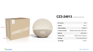 Réveil multifonction 10W avec éclairage LED monochrome pour <span class=keywords><strong>radio</strong></span> 5.0, batterie rechargeable, aide au sommeil portable - Product Image 4