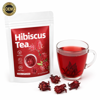 Teh Bunga Hibiscus Mentah Grosir dalam Kemasan Kantong OEM Label Pribadi Bersertifikat HACCP ISO Premium 2g*20 Kemasan Khusus