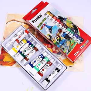 Foska soigneusement conçu et tubes <span class=keywords><strong>de</strong></span> <span class=keywords><strong>gouache</strong></span> <span class=keywords><strong>de</strong></span> 12ml emballés Kit <span class=keywords><strong>de</strong></span> démarrage <span class=keywords><strong>de</strong></span> peinture pour la peinture à l'aquarelle avec 12 couleurs vives - Product Image 6