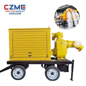 รถปั๊มน้ำดีเซลเคลื่อนที่แบบดูดน้ำเองได้ CZME ขนาด 6 นิ้ว 8 นิ้ว สำหรับงานควบคุมน้ำท่วมในงานวิศวกรรมเทศบาล - Product Image 1