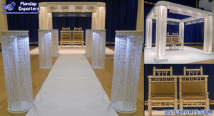 White Diamond Style Wedding Mandap Great Indian Crystal Wedding Decoraciones con New Diamond Look de Miami - Product Image 4