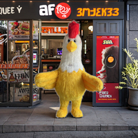 Costume de mascotte de poulet en peluche gonflable de dessin animé drôle Costume d'animal mobile personnalisé pour la mascotte publicitaire de Cosplay de fête d'enfants