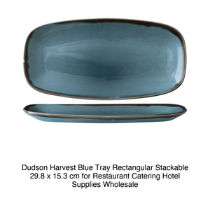 Plateau rectangulaire empilable Dudson Harvest Blue, 29,8 x 15,3 cm, pour la restauration, les hôtels, les fournitures en gros - Product Image 2