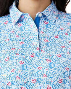 Polos de Golf Premium para Mujer, Cómodos, Sencillos, con Estampado Floral, Duraderos, con Logotipo Personalizado por Sublimación - Product Image 2