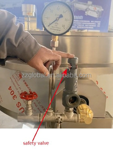 50L- 600L Marmites commerciales industrielles mondiales Bouilloire électrique à vapeur en acier inoxydable avec mélangeur - Product Image 4