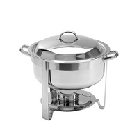Vente d'usine de réchauds ronds pour aliments chauds, présentoirs de nourriture chaude, fours à repas, cuisinières de buffet avec porte-combustible, vaisselle de buffet, restaurant