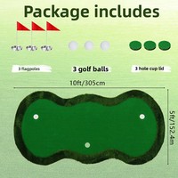 Tapis de putting de golf portable grand format en gazon artificiel, personnalisable OEM, pour entraînement de golf, vente en gros directe usine