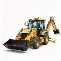 Backhoe Loader FC-388Y 4x4 Roda Tidak Sama, Mesin Diesel, Tugas Berat, Berat Operasi 8320kg, Beban Terukur 2500kg