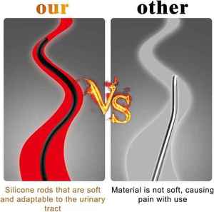 อุปกรณ์ขยายท่อปัสสาวะทำจากซิลิโคนแบบนิ่ม8ขนาดก้านสำหรับใส่องคชาติแท่งกระตุ้นด้วยตัวเองสายสวนของเล่นทางเพศสำหรับผู้ชาย - Product Image 4