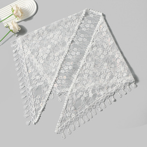 Voile de <span class=keywords><strong>mantille</strong></span> pour église <span class=keywords><strong>catholique</strong></span> châle écharpe espagnole femme église châle femmes dentelle brodé Triangle écharpe avec gland - Product Image 6