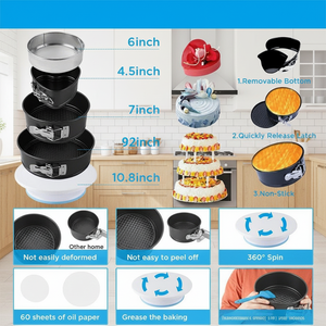 Kit de Decoración de Pasteles de 635 Piezas - Juego de Boquillas para Decorar con Plato Giratorio y Espátula, Herramientas Completas para Hornear, Regalo para Mujeres - Product Image 3