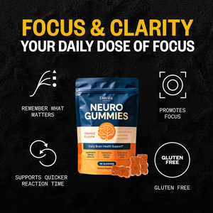 Fabricante de Suplementos para la Salud, Gomitas Nootrópicas para el Rendimiento Mental de los Estudiantes con Omega-3 y Zinc, Nootrópicos Inteligentes OEM - Product Image 3
