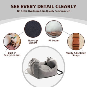 Venta caliente asiento de coche para perros bolsa para mascotas cama de viaje para mascotas pequeñas y medianas lavables asiento de coche para perros - Product Image 2