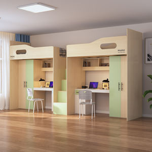 <span class=keywords><strong>Lit</strong></span> superposé pour enfants <span class=keywords><strong>avec</strong></span> <span class=keywords><strong>bureau</strong></span> <span class=keywords><strong>et</strong></span> <span class=keywords><strong>escalier</strong></span>, utilisé à l'école, à la maison, <span class=keywords><strong>lit</strong></span> superposé en bois pour étudiants en dortoir - Product Image 2