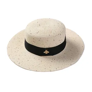 Женская пляжная соломенная шляпа с бантом