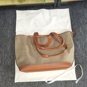 Chuanghua Custom Logo Silk Screen Organic Natural Cotton Muslin <b>Bags</b> Double Pouch Canvas Envelope <b>Bag</b> <b>Dust</b> <b>Bag</b> for Handbag Shoe - Product Image 3