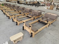 Precio de Fábrica, Reformer de Pilates Plegable Comercial, Equipo de Pilates de Madera de Roble para Entrenamiento de Fuerza, Yoga y Pilates