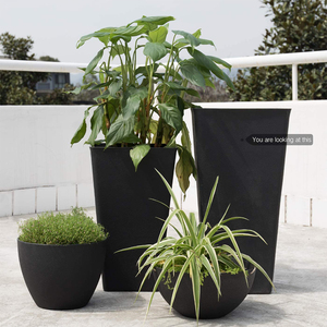 Vaso Fioriera Quadrato Alto in Metallo <span class=keywords><strong>da</strong></span> 14,3 Galloni per <span class=keywords><strong>Giardino</strong></span> e Arredamento Casa - Product Image 4