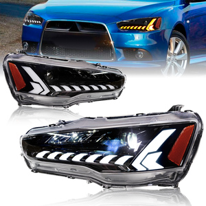 Fari Anteriori Arcaici Full LED per Mitsubishi Lancer Ex <span class=keywords><strong>Evo</strong></span> 2008-2017 con Indicatore di Direzione Sequenziale - Product Image 1