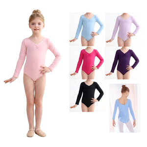 A8003 Vente chaude <span class=keywords><strong>Justaucorps</strong></span> de danse en coton à <span class=keywords><strong>manches</strong></span> <span class=keywords><strong>longues</strong></span> pour enfants, taille personnalisée, <span class=keywords><strong>justaucorps</strong></span> de ballet pour enfants, <span class=keywords><strong>justaucorps</strong></span> de gymnastique pour filles - Product Image 1