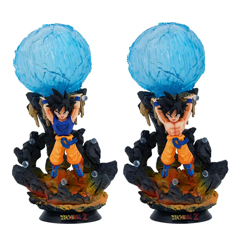 Drag-On Ball Figure Spirit Bomb Goku Half Body Vervangbare Actiefiguur 24Cm Pvc Kan Worden Verlicht Verzamelobjecten Model Speelgoed Gif