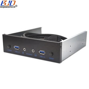 Panel Depan Desktop 5.25 inci 5.25 ", dengan Port Audio HD 2 5Gbps USB 3.0 + 3.5MM + tombol Power & Reset untuk casing komputer <span class=keywords><strong>PC</strong></span> - Product Image 6