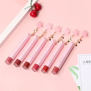 2024 New Style Valentine Season Cosmetic Glitter Shimmer Cute Pink Waterproof Moisturizing Lipstick Matte Red Liquid Lip Gloss