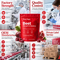 Gummies de Betterave à la Grenade et aux Baies, Extrait de Betterave, Soin Cardiaque, Complément Alimentaire, OEM ODM, Étiquettes Privées Personnalisées