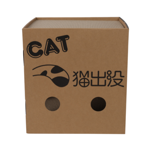 Factory Direct Wholesale, Custom Fruit Printed <strong>2</strong>-<strong>Tier</strong> <strong>Cat</strong> Villa, Corrugated Paper Material, Foreign Trade Pet <strong>Bed</strong> Bestseller - Product Image 4