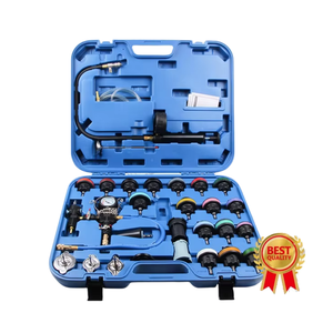 Kit <span class=keywords><strong>de</strong></span> purge sous vide et testeur <span class=keywords><strong>de</strong></span> pression <span class=keywords><strong>de</strong></span> radiateur 28 pièces, outil universel <span class=keywords><strong>de</strong></span> test <span class=keywords><strong>de</strong></span> fuite du système <span class=keywords><strong>de</strong></span> <span class=keywords><strong>refroidissement</strong></span> pour garage - Product Image 2