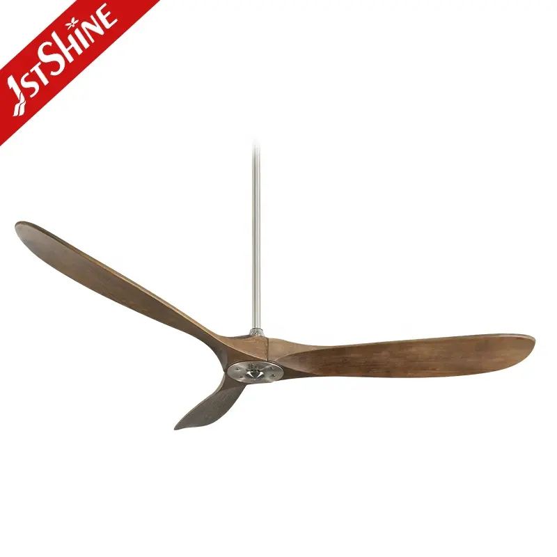 1stshine ceiling fan high quality 60 inch energy saving DC motor 35W wooden propeller electric ceiling fan