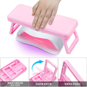 Soporte Plegable para Manos y Uñas, Almohada de Descanso para <span class=keywords><strong>Manicura</strong></span>, Cojín de Apoyo para <span class=keywords><strong>Mesa</strong></span>/Escritorio, Soporte de Esponja, Herramienta de Práctica para Salón - Product Image 3