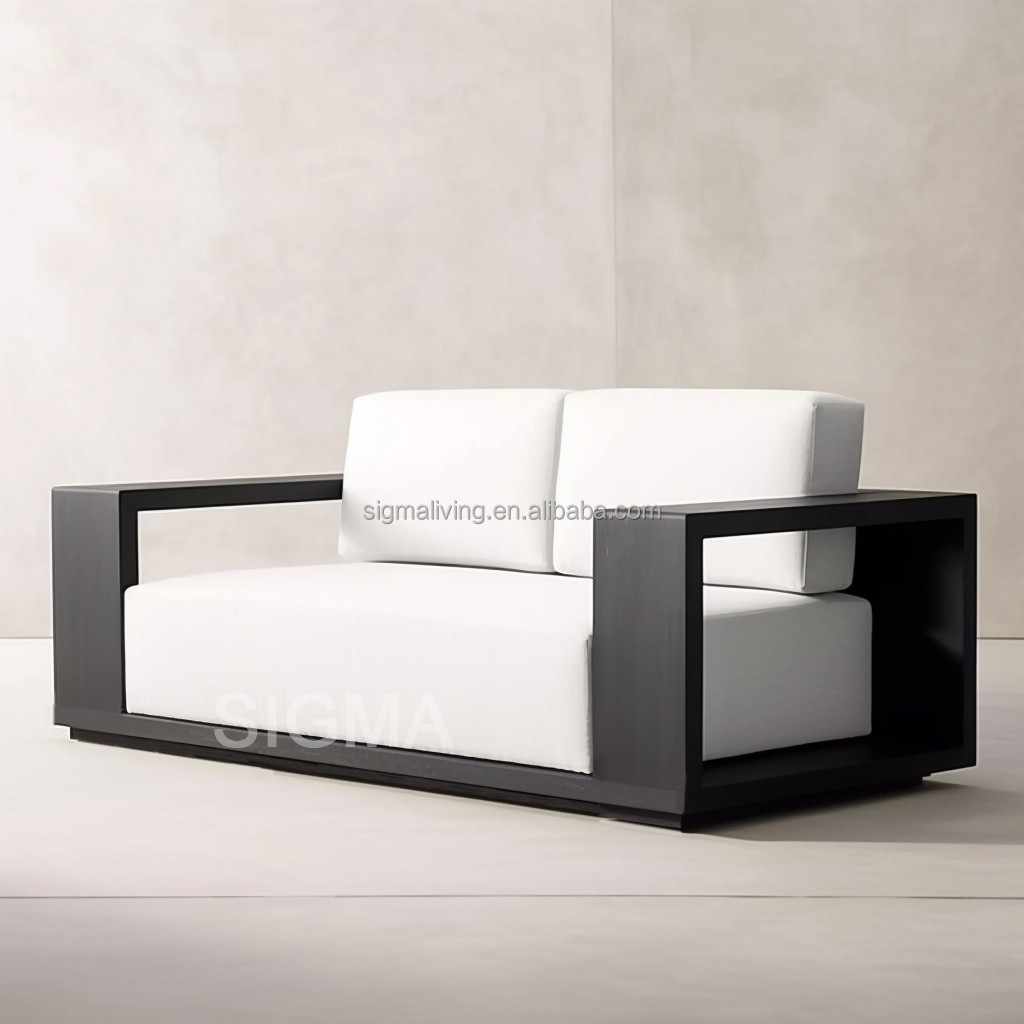 Factory New Design Patio Outdoor Furniture Sofa Set Large Aluminum Outdoor Garden Single Sofa